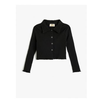 Bluza cu aspect striat si capse