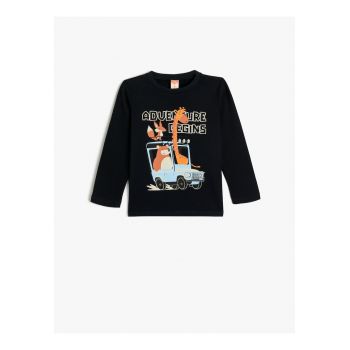 Bluza de bumbac cu imprimeu