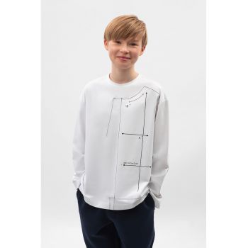 Bluza de bumbac cu imprimeu grafic