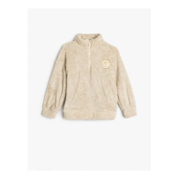 Bluza de trening cu fenta cu fermoar