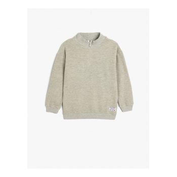 Bluza de trening cu fermoar scurt