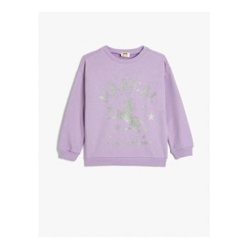 Bluza de trening cu imprimeu stralucitor