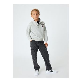 Bluza de trening din amestec de bumbac cu model grafic