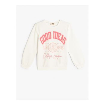 Bluza de trening din amestec de bumbac cu model text