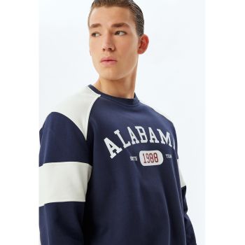 Bluza de trening din bumbac cu model text