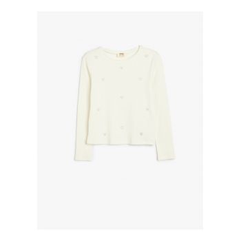 Bluza din amestec de bumbac cu model grafic