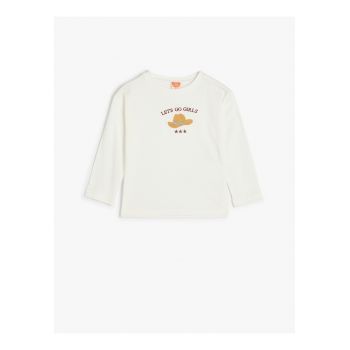 Bluza din bumbac cu broderie text