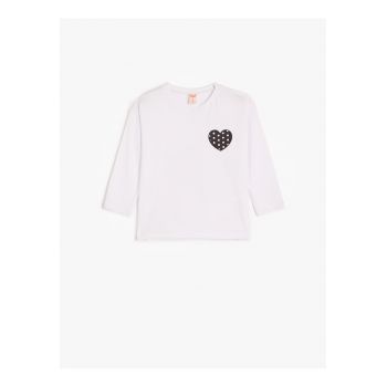 Bluza din bumbac cu detaliu grafic