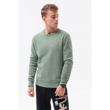 Bluza sport de bumbac cu decolteu la baza gatului - Verde deschis -