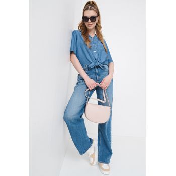 Camasa din denim cu maneci medii