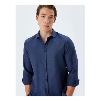 Camasa regular fit din amestec de bumbac