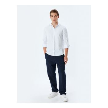 Camasa regular fit din amestec de bumbac