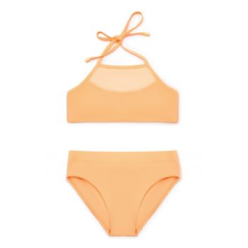 Costum de baie din doua piele cu decolteu halter
