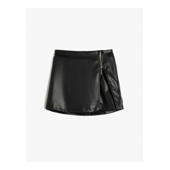 Fusta-pantalon din piele ecologica
