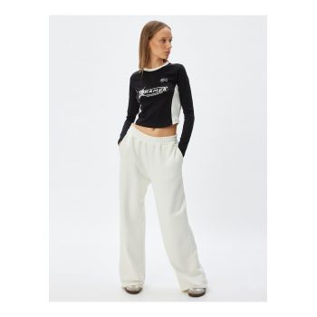 KOTO - Bluza crop cu decolteu la baza gatului