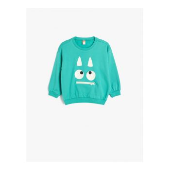 KOTO - Bluza de trening cu imprimeu si maneci cazute