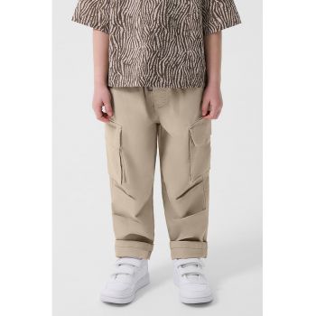 Pantaloni cargo drepti cu talie elastica