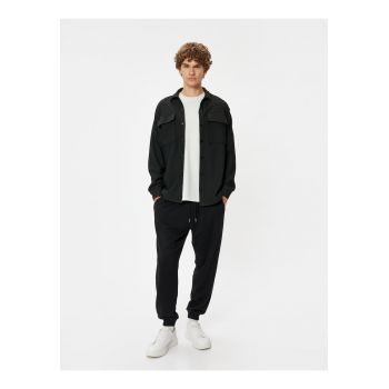 Pantaloni de trening conici cu snur