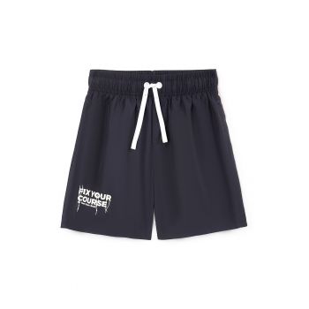 Pantaloni scurti cu imprimeu text