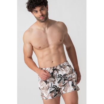 Pantaloni scurti de baie cu model si buzunare