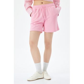 Pantaloni scurti din amestec de bumbac cu buzunare laterale