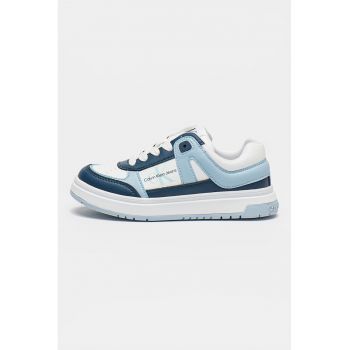 Pantofi sport cu logo si model colorblock