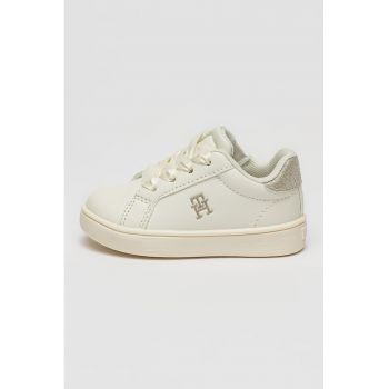 Pantofi sport din piele ecologica cu logo