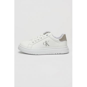 Pantofi sport flatform din piele ecologica cu detalii stralucitoare