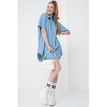 Rochie-camasa lejera din denim