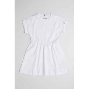 Rochie cu croiala in A si logo brodat discret