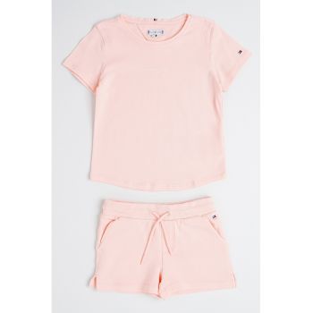 Set de tricou si pantaloni scurti cu snur