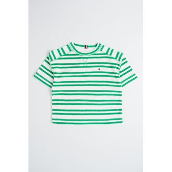 Tricou din amestec de bumbac organic cu dungi