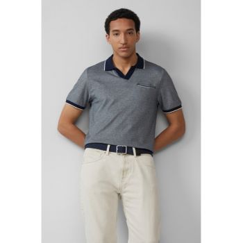 Tricou polo barbati bicolor cu buzunar la piept - Regular Fit