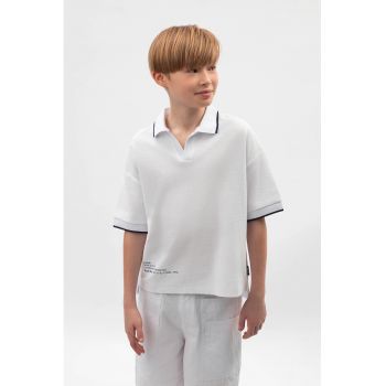 Tricou polo cu detalii contrastante