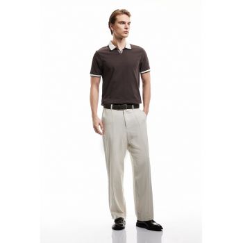 Tricou polo cu guler contrastant