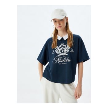 Tricou polo cu maneci cazute
