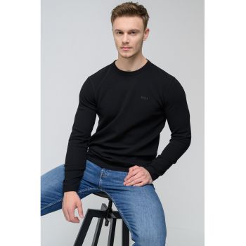 Bluza relaxed fit cu decolteu la baza gatului