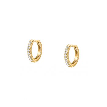 Cercei rotunzi din argint 925 cu zirconia