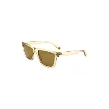 Ochelari de soare dreptunghiulari cu model unisex si lentile polarizate