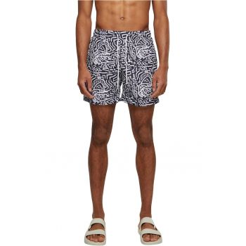 Pantaloni scurti de baie cu model si buzunare laterale