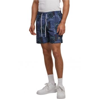Pantaloni scurti de baie cu model si buzunare laterale