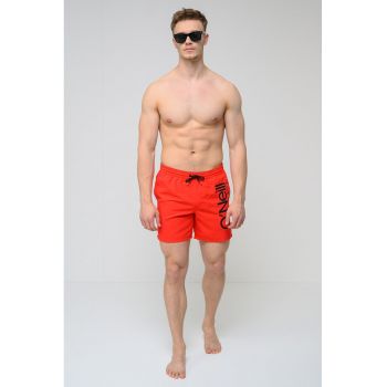 Pantaloni scurti de baie cu snur si logo