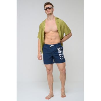 Pantaloni scurti de baie cu snur si logo
