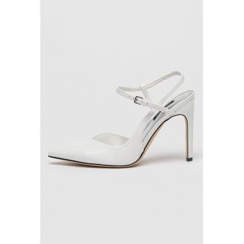 Pantofi din piele ecologica cu toc stiletto Franka