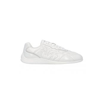 Pantofi sport de piele cu cusaturi decorative