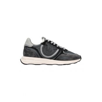 Pantofi sport de piele si piele intoarsa
