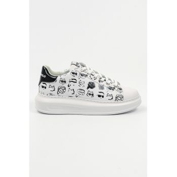 Pantofi sport din piele cu logo