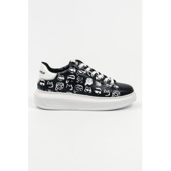 Pantofi sport din piele cu logo