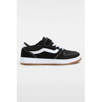 Pantofi sport din piele intoarsa cu segment cu inchidere velcro