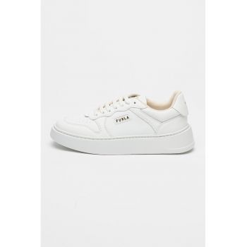 Pantofi sport low-cut de piele si piele ecologica